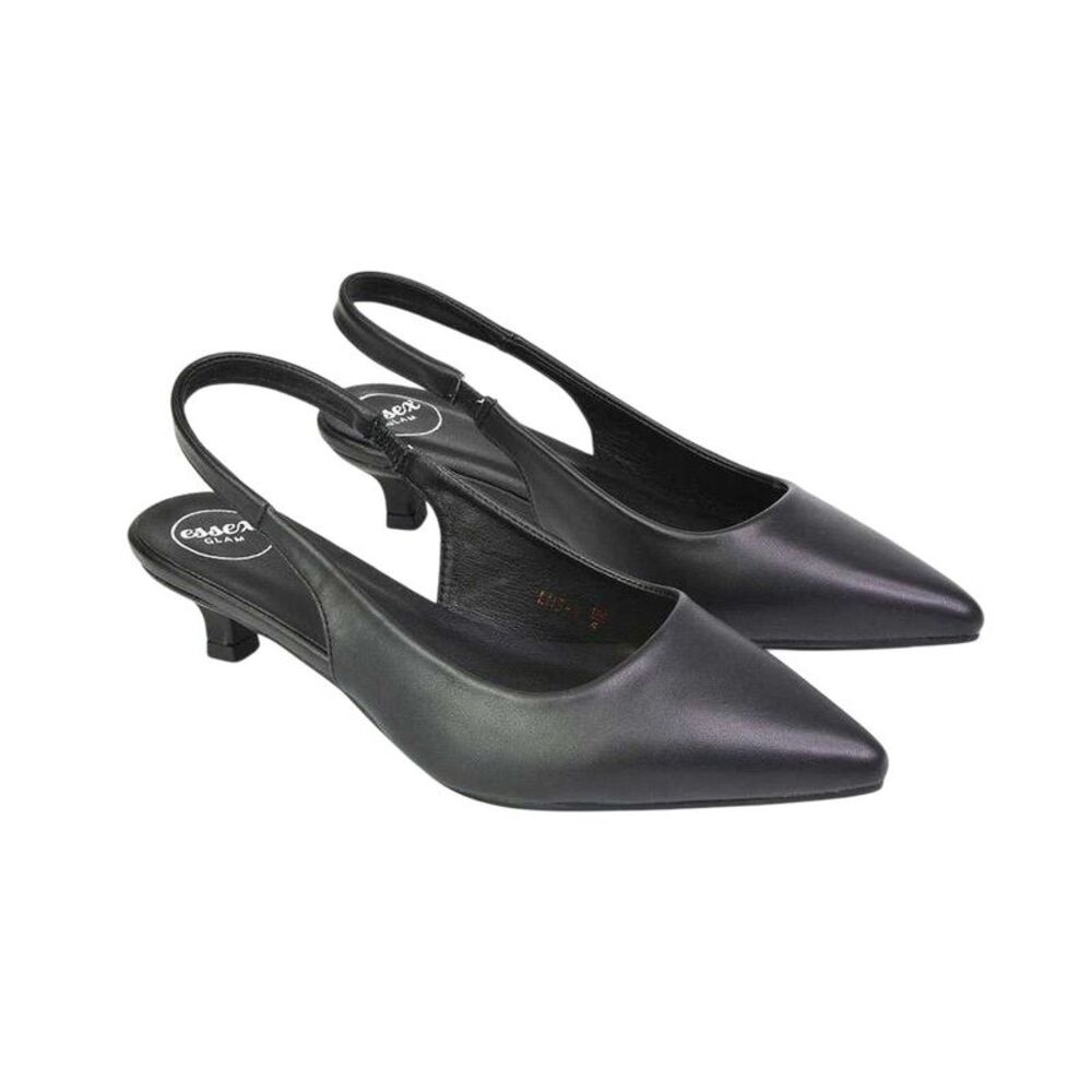 XY London Womens/Ladies Avalone Sling Back Kitten Heel Sandals / Black